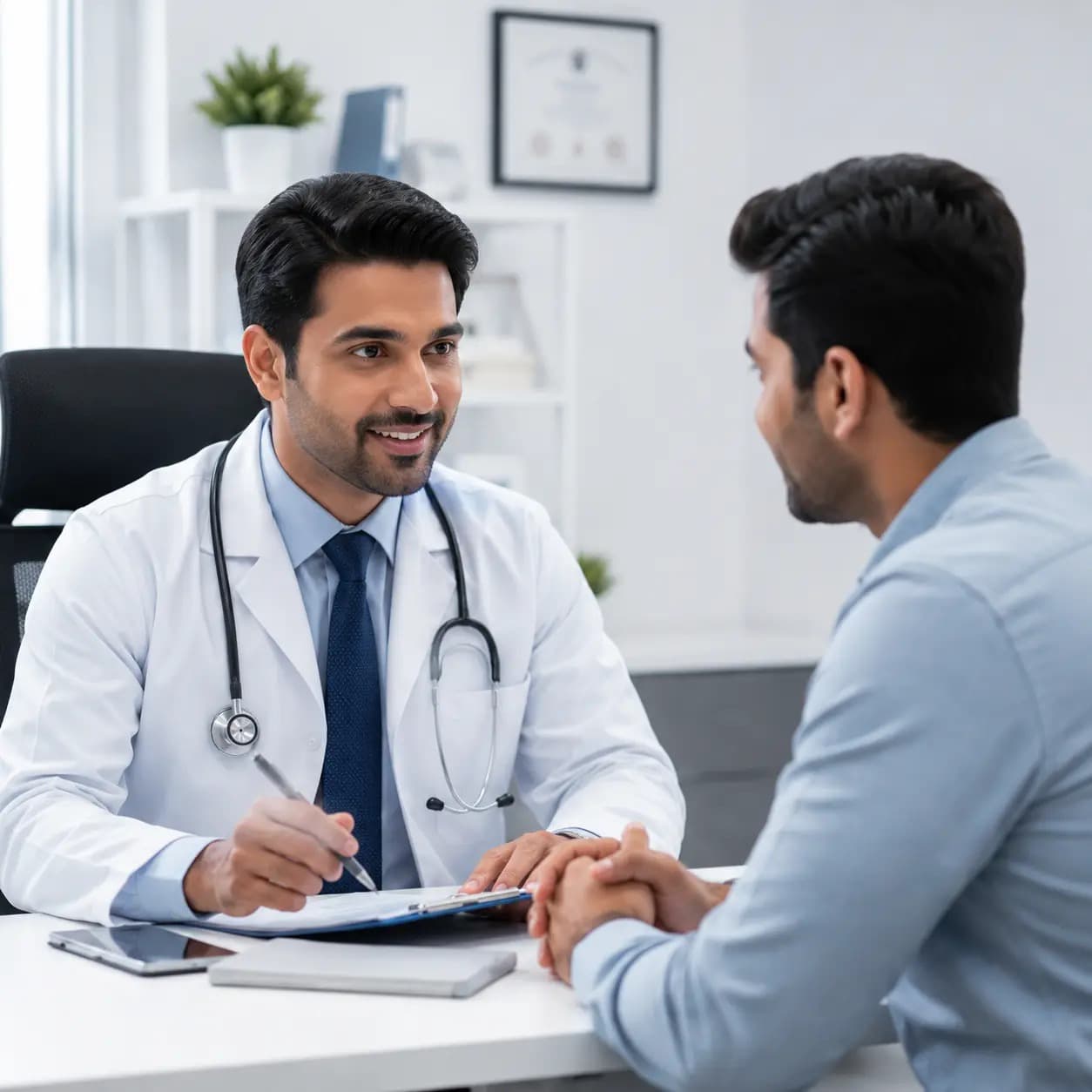 Doctor consulting a patient at Brockwell Healthcare