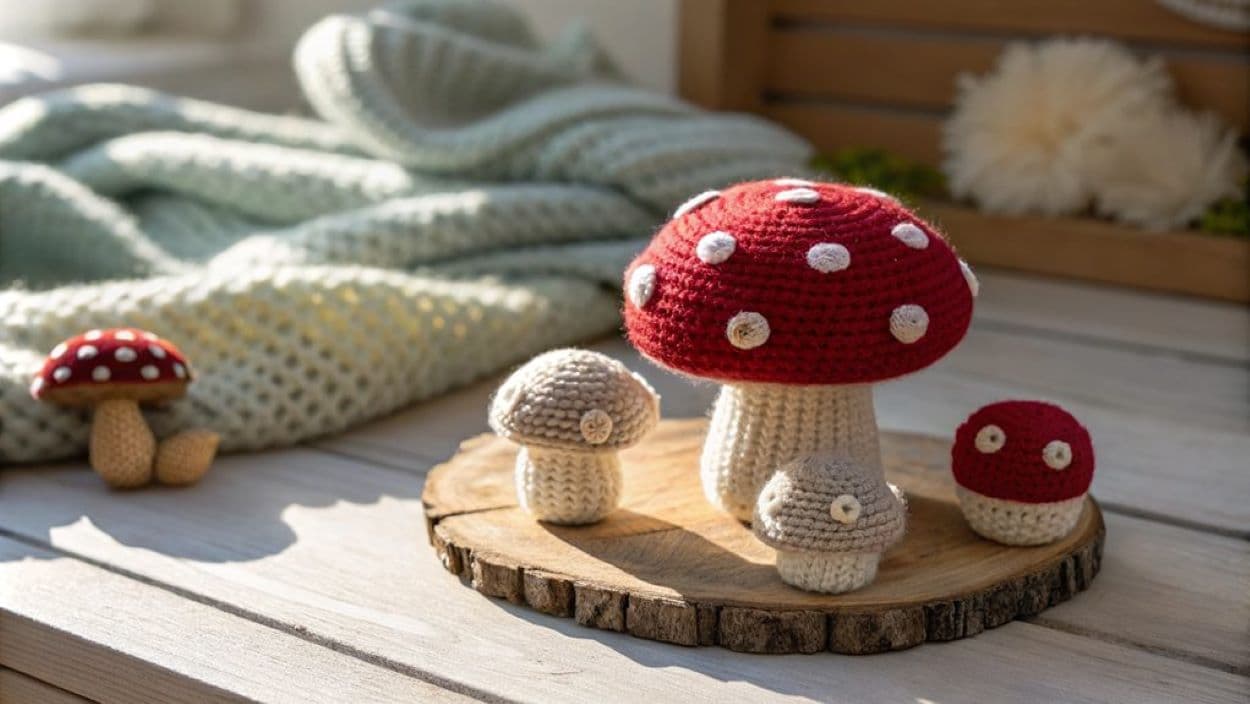 crochet mushroom