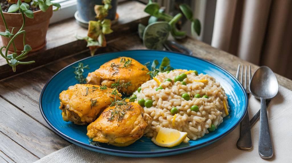 lemon turmeric chicken thighs risotto