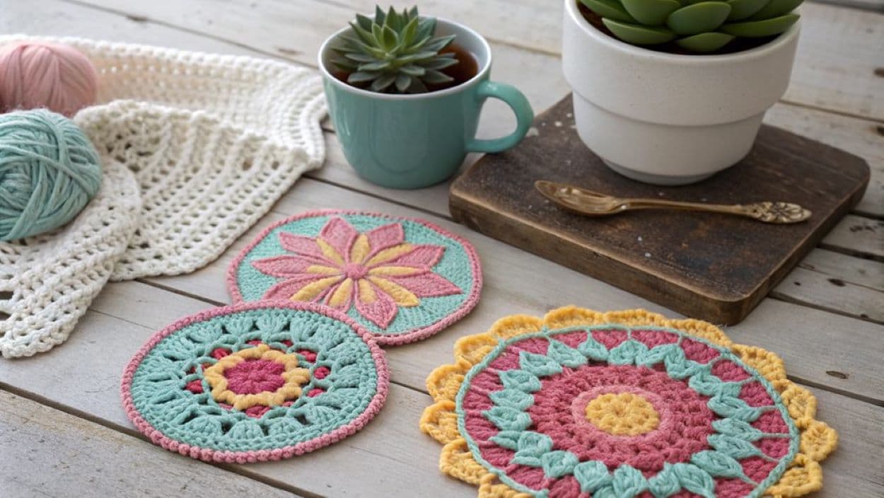 Latest crochet coasters