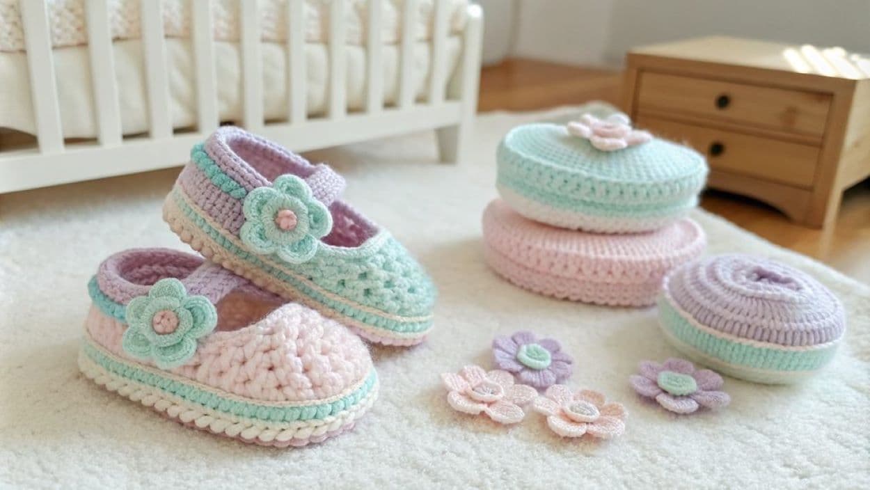 crochet baby booties
