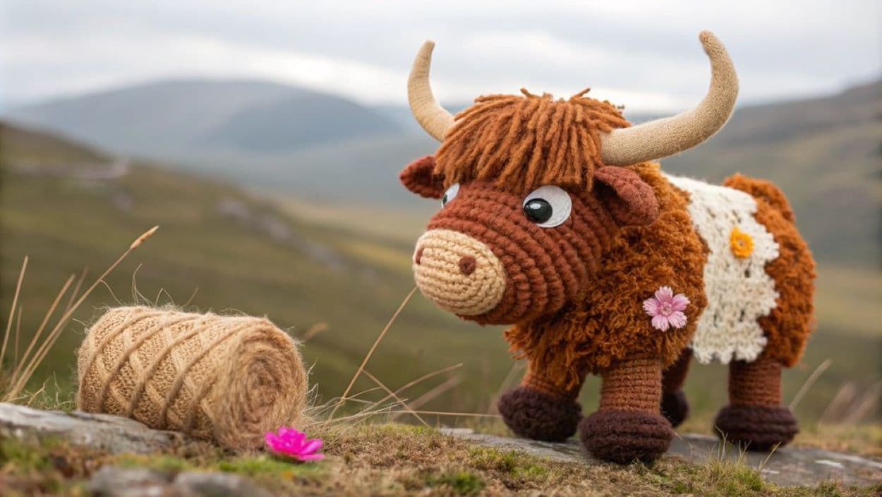 crochet highland cow