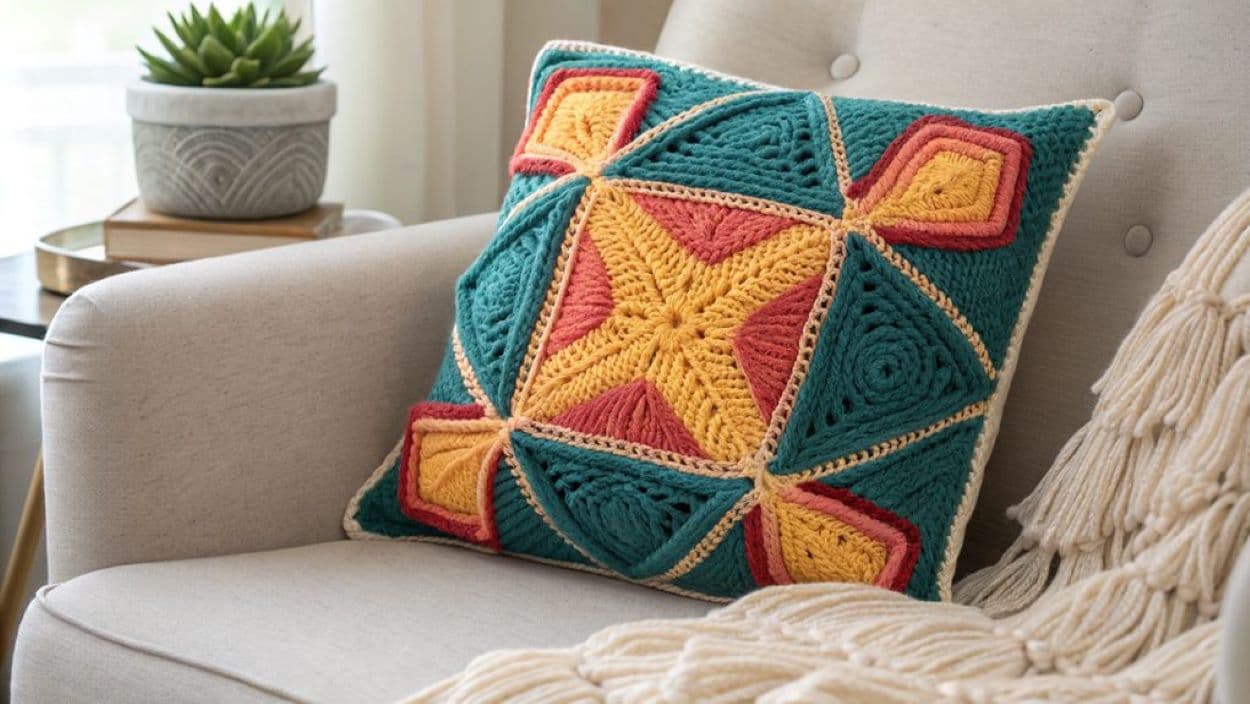crochet pillow