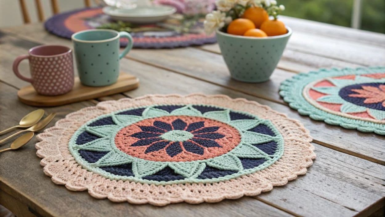 crochet placemats
