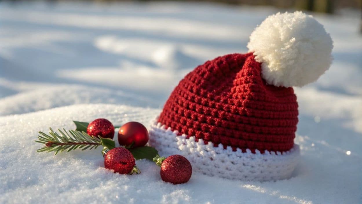 crochet santa hats