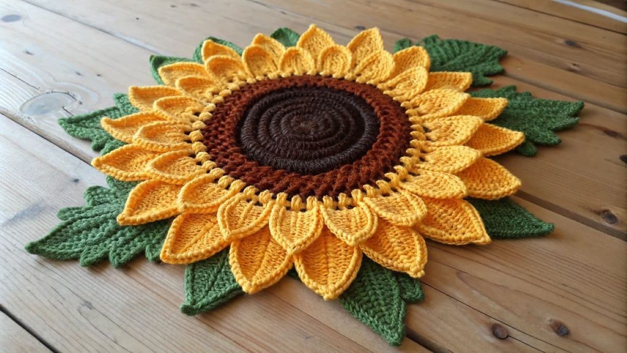 crochet sunflowers