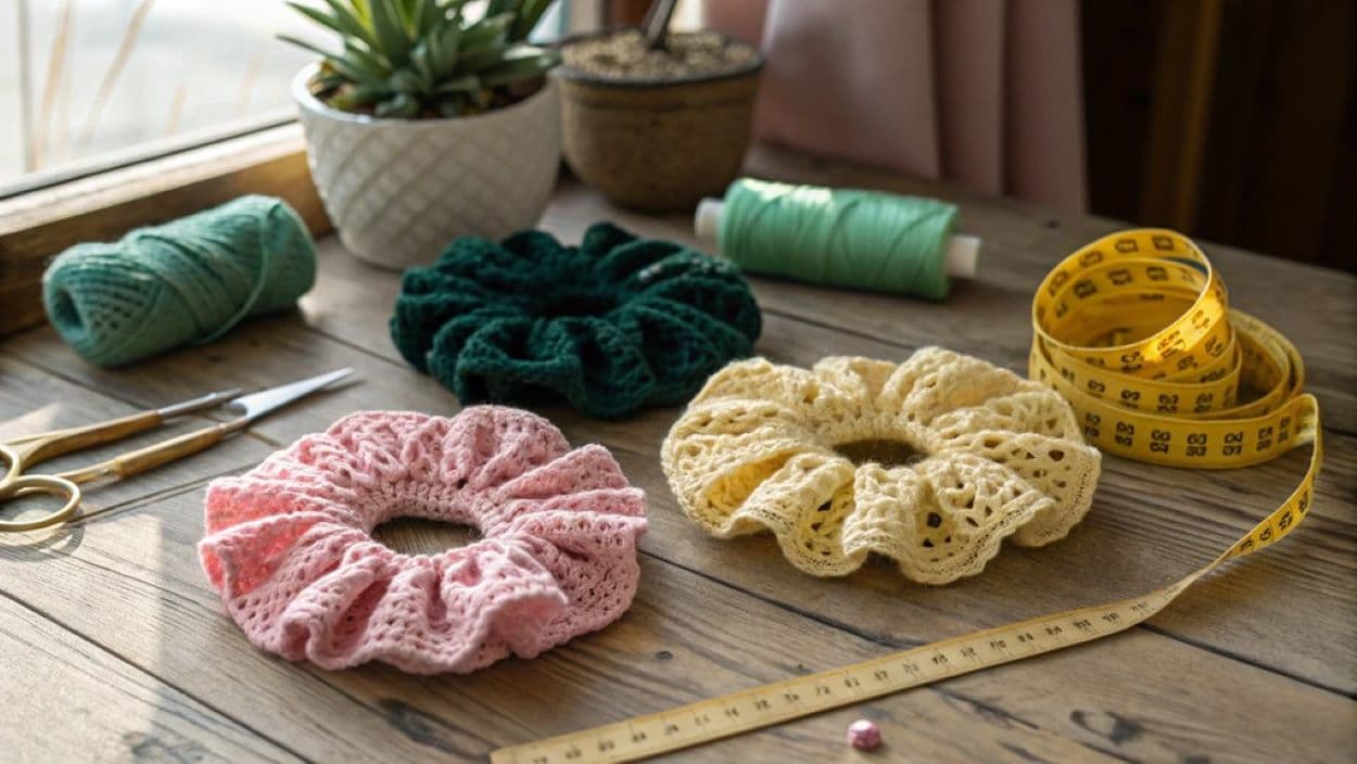crochet scrunchie styles