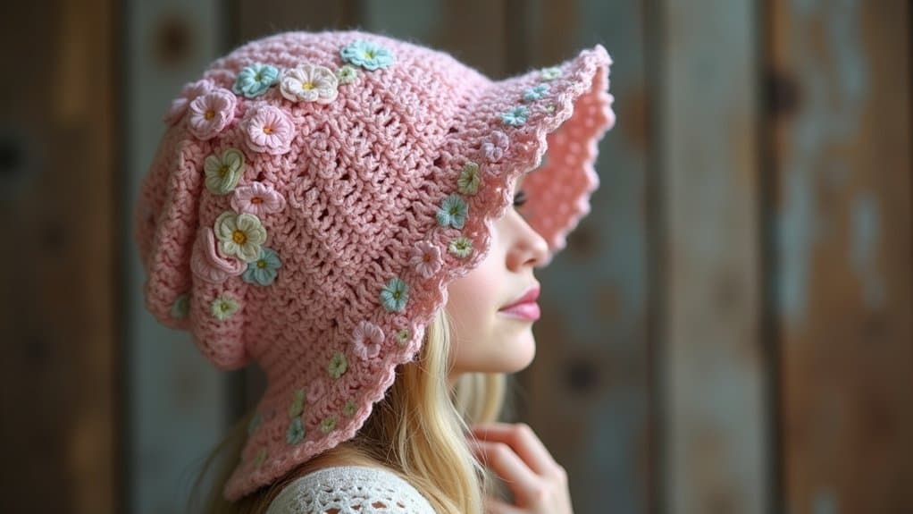 beautiful crochet bonnet designs