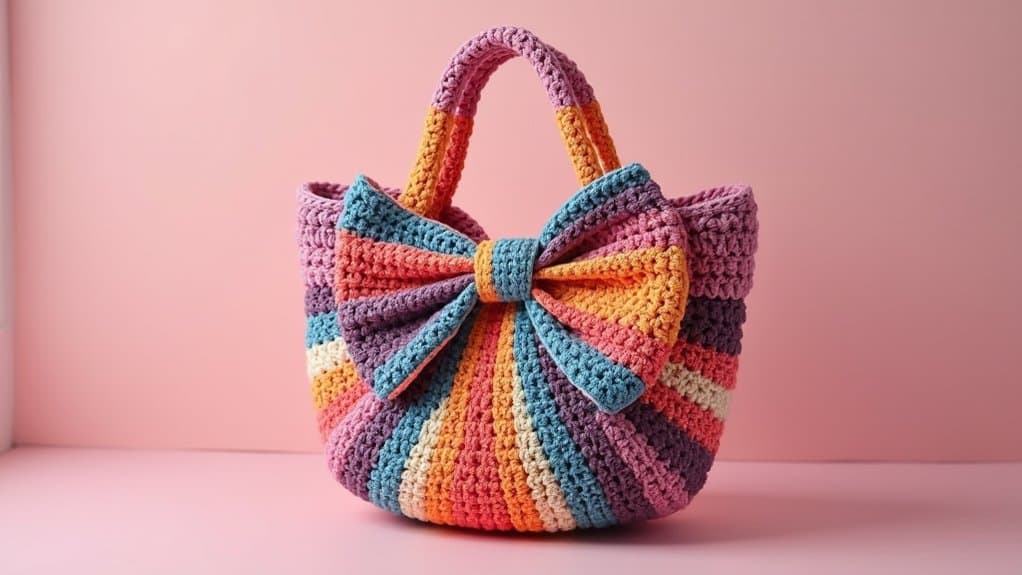 creative crochet bow bags