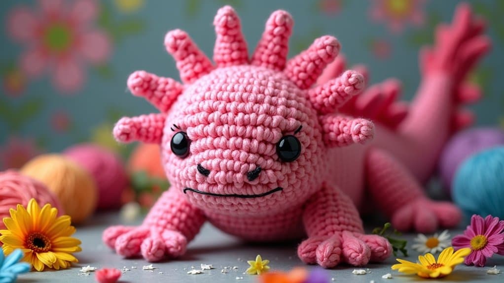 crochet axolotl creations showcased