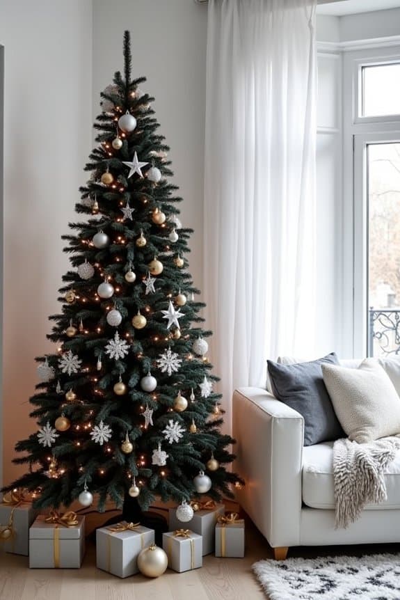 stylish black tree decorations