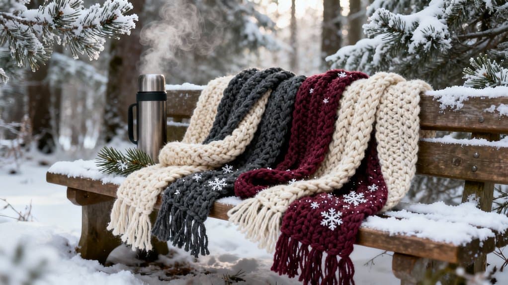 cozy crochet scarves collection