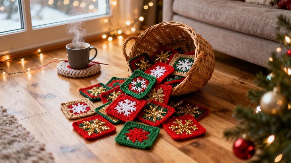 christmas granny square crochet