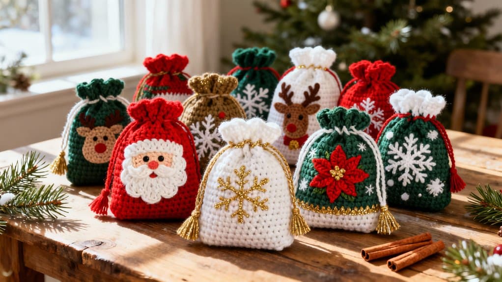 crochet christmas bag ideas