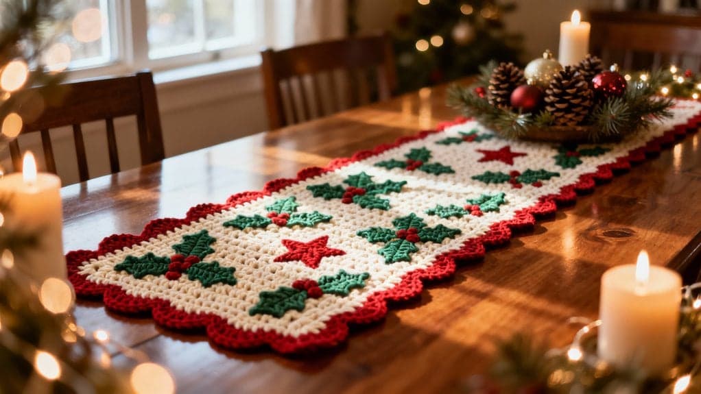 crochet christmas table runners