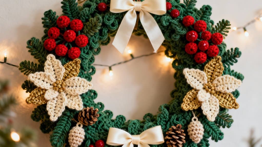 crochet christmas wreath designs